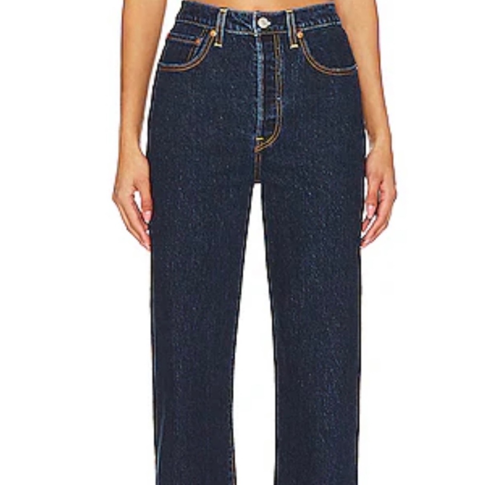 Levi's Dark Indigo High-Rise Cropped Jeans